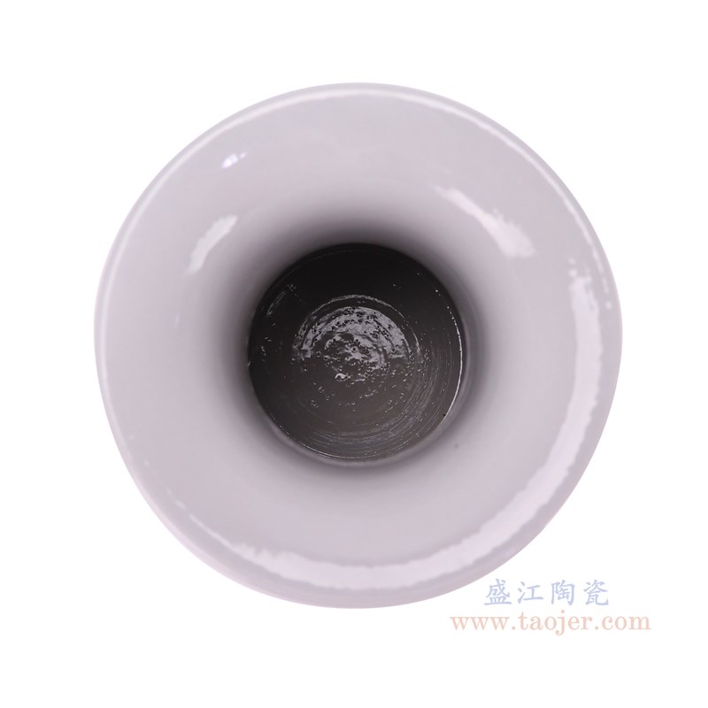 RYZG12-D 粉彩白菜花蝶纹双耳瓶 