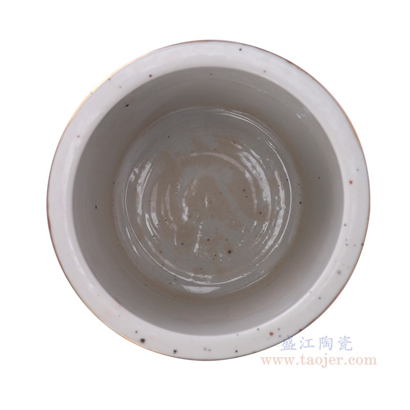 RZFA30-B 娘惹瓷粉彩黄底开窗凤凰牡丹纹笔筒   