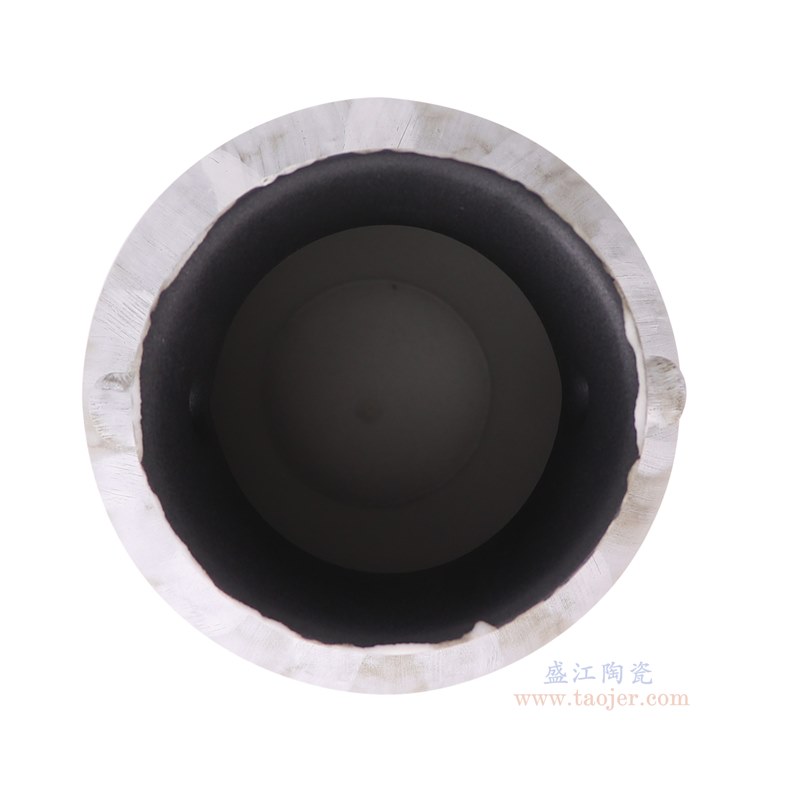 RZMY90-E 窑变白色双耳花瓶花器 