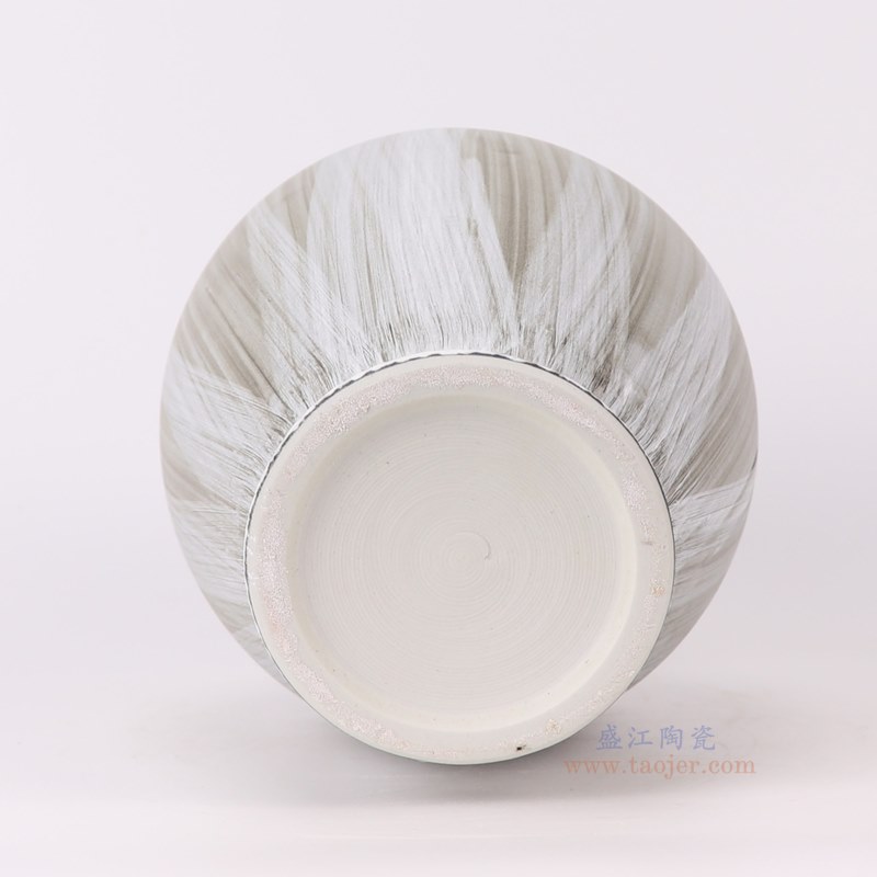 RZMY90-E 窑变白色双耳花瓶花器 