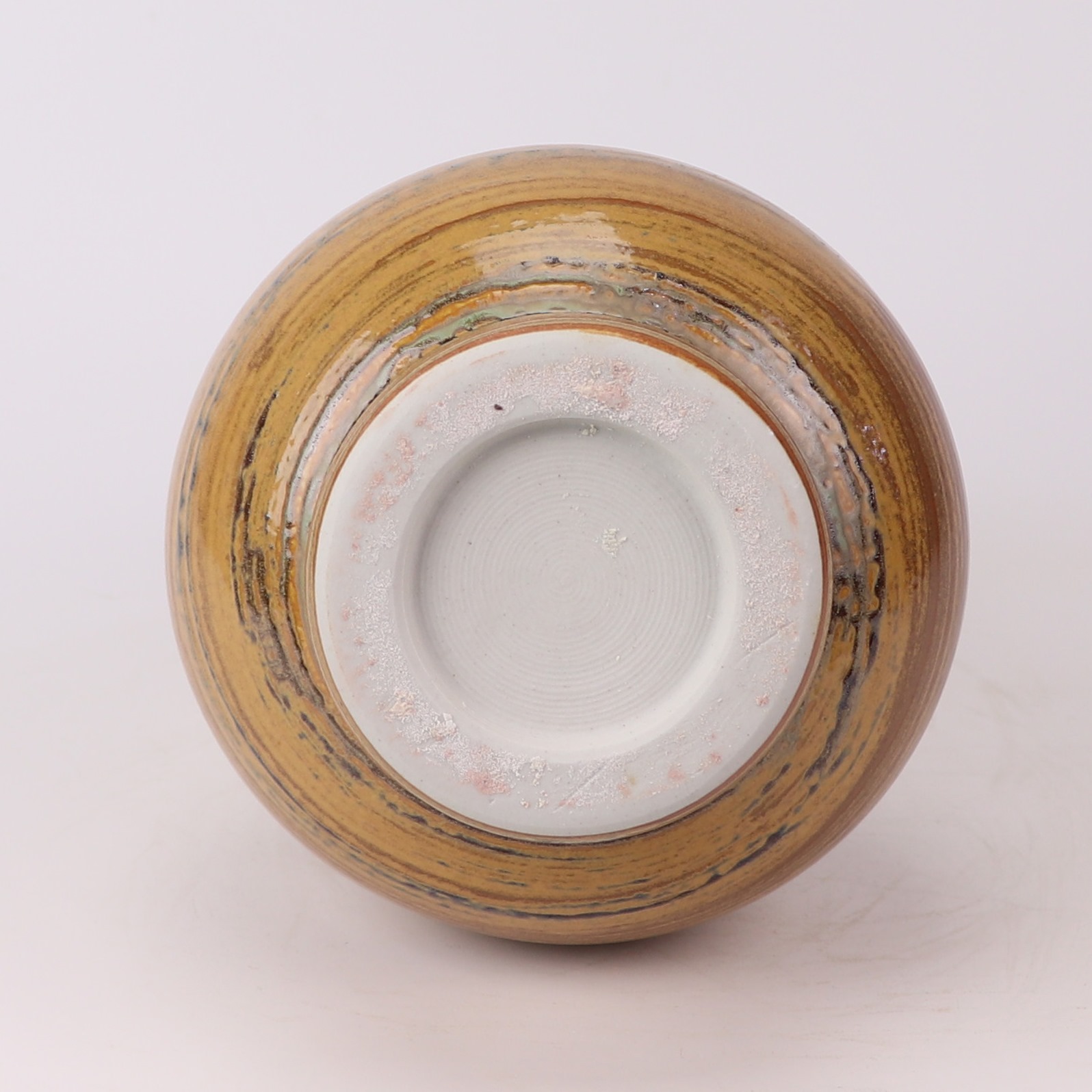 RZMY96-K-M 窑变橙色异形花瓶花器中号  