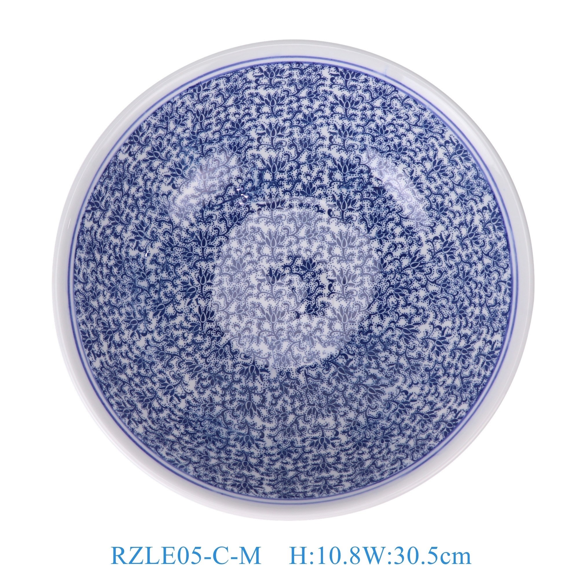 RZLE05-C-M 青花细花大碗12英寸碗中号