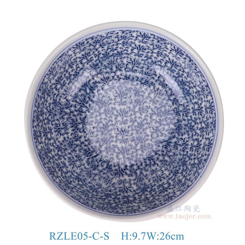 RZLE05-C-S 青花细花大碗10英寸碗小号