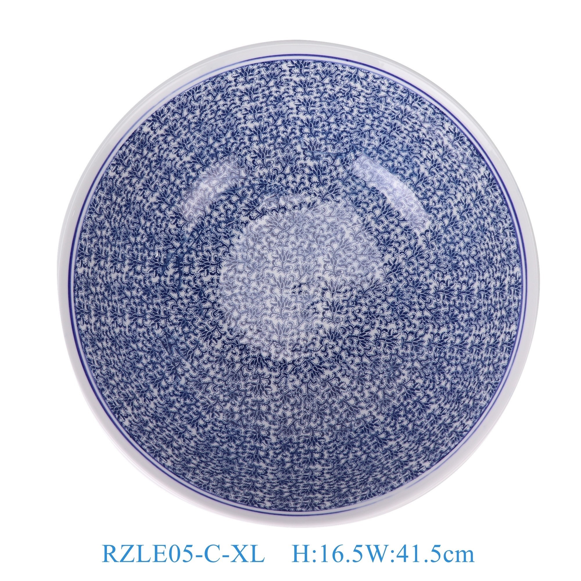 RZLE05-C-XL 青花细花大碗16英寸碗加大号   