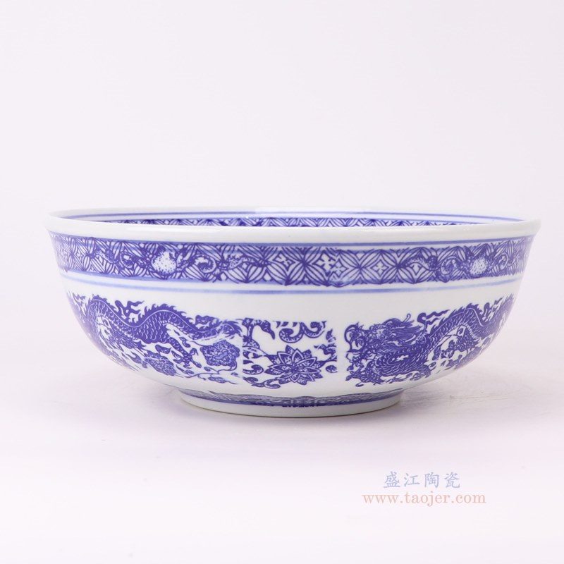 RZLE05-D-M 青花龙纹大碗12英寸碗中号   
