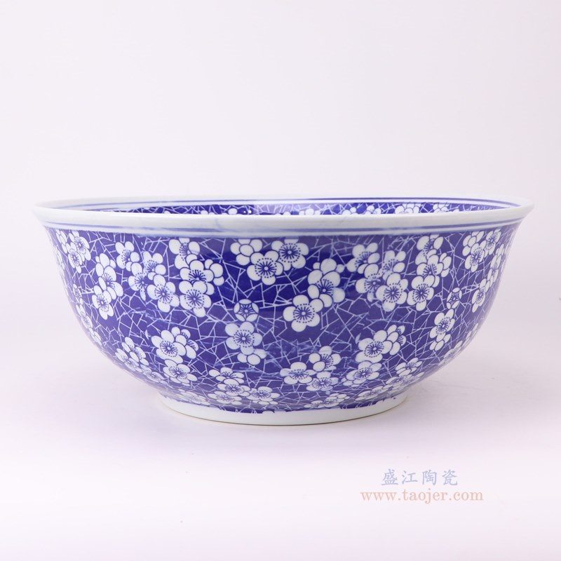 RZLE05-E-XL 青花冰梅大碗16英寸碗加大号