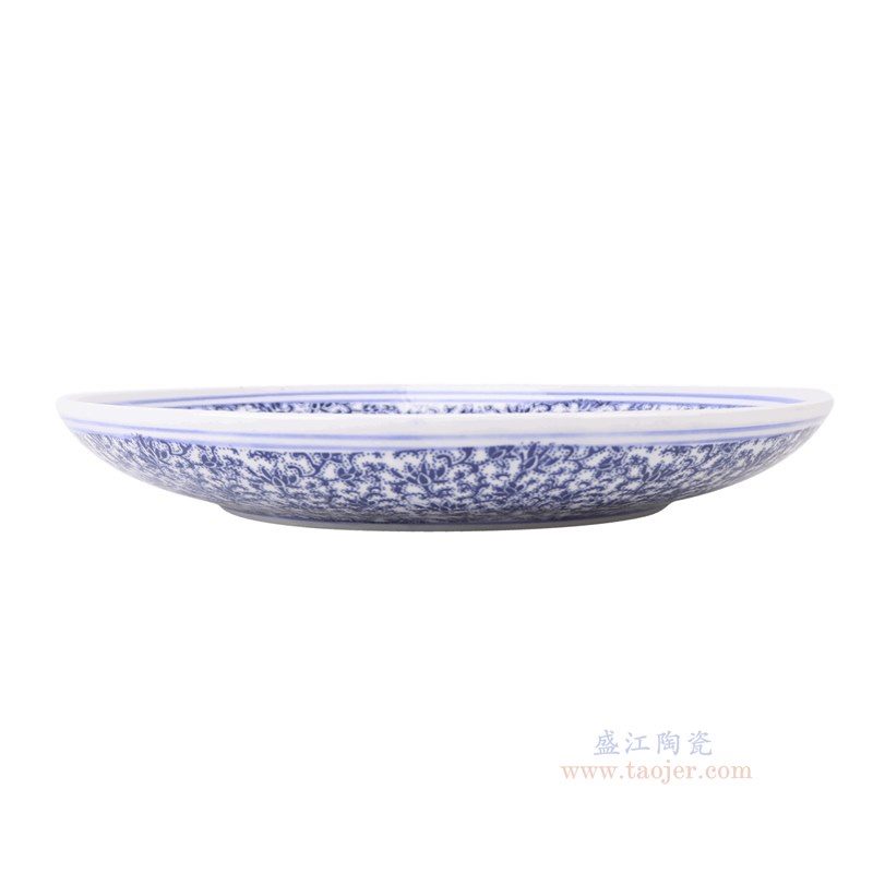 RZLE06-C-M 青花细花盘12英寸盘中号   