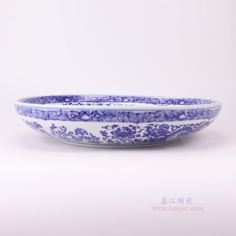 RZLE06-D-XL 青花龙纹盘16英寸盘加大号 