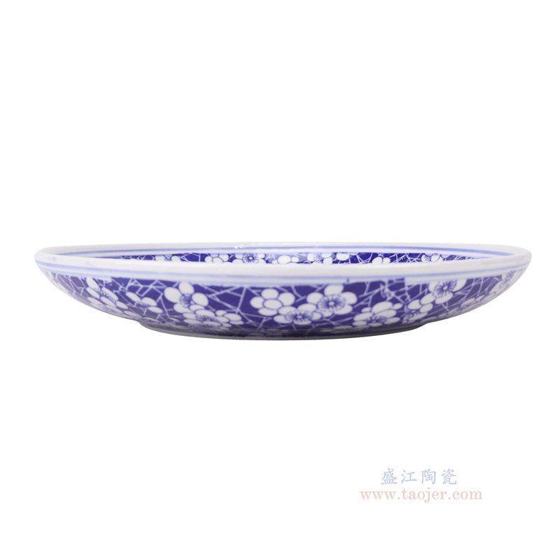 RZLE06-E-M 青花冰梅盘12英寸盘中号 