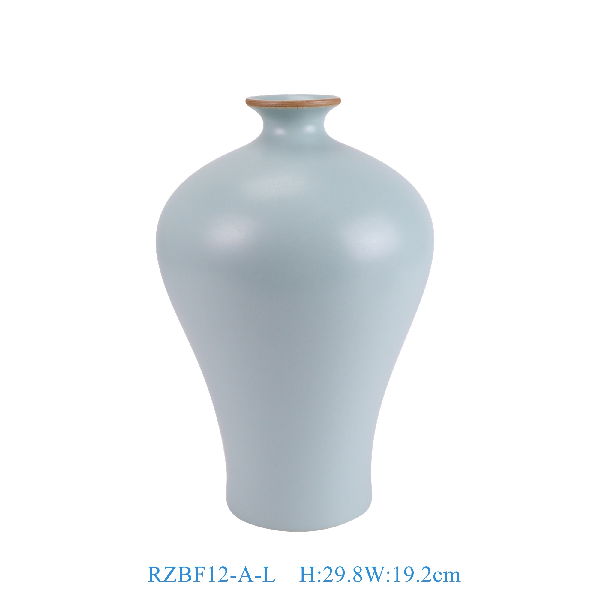 RZBF12-A-L 仿宋汝窑天青釉梅瓶大号  