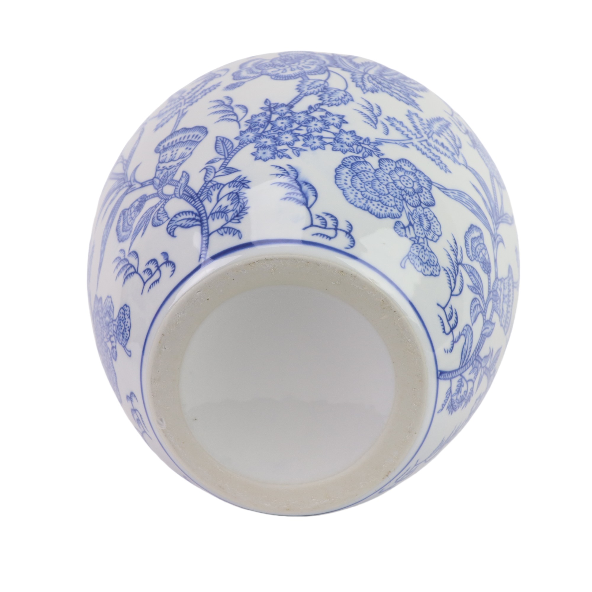 RXCF14-B 青花花叶纹圆罐花瓶 