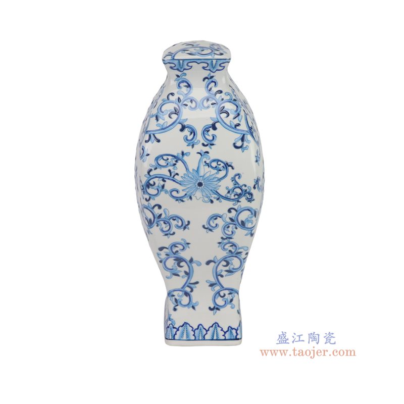 RXDF06-B 青花缠枝莲四方梅瓶灯具  