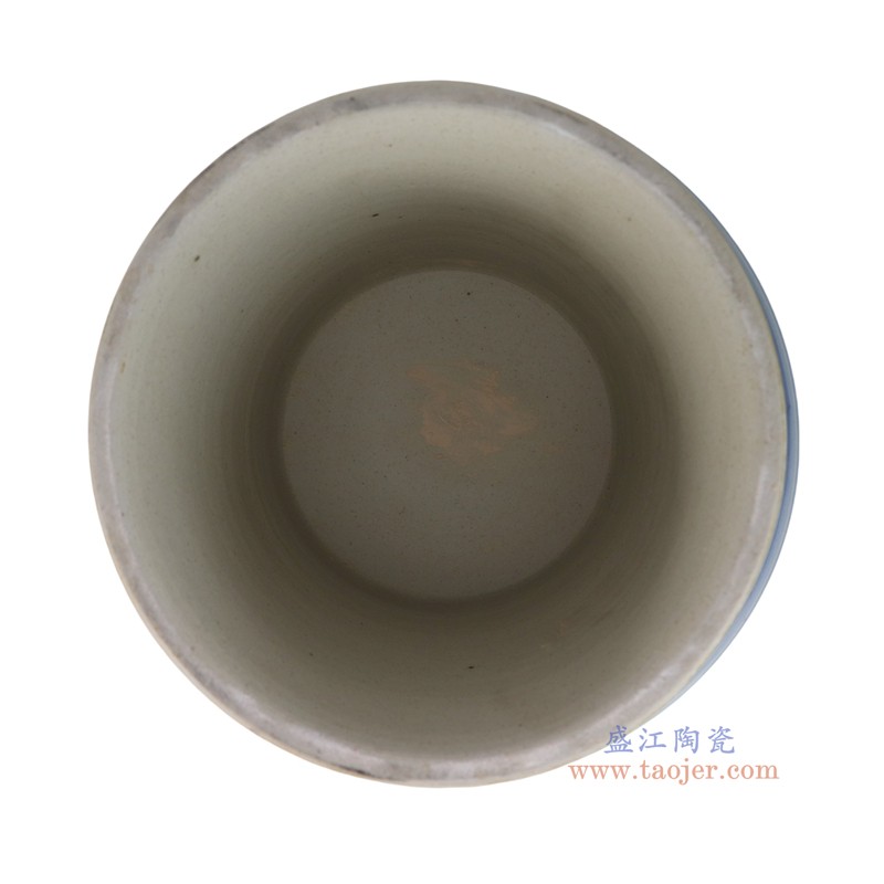 RZPI120-A 蓝底青花太阳花纹高脚盆缸 
