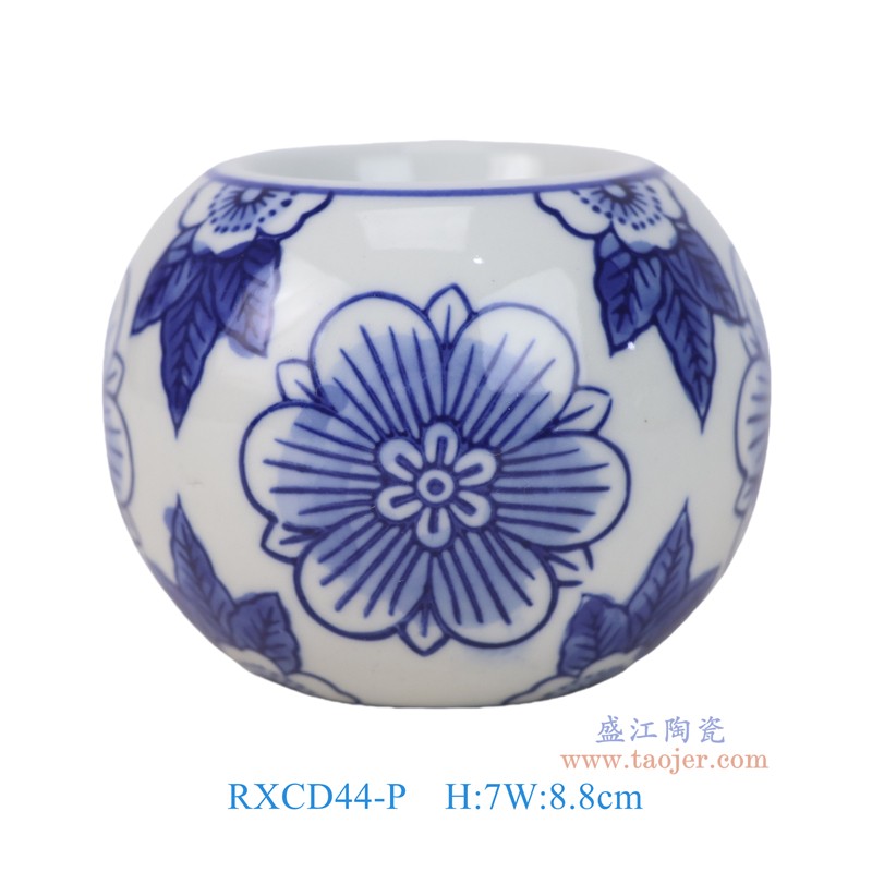 RXCD44-P青花花叶纹烛台