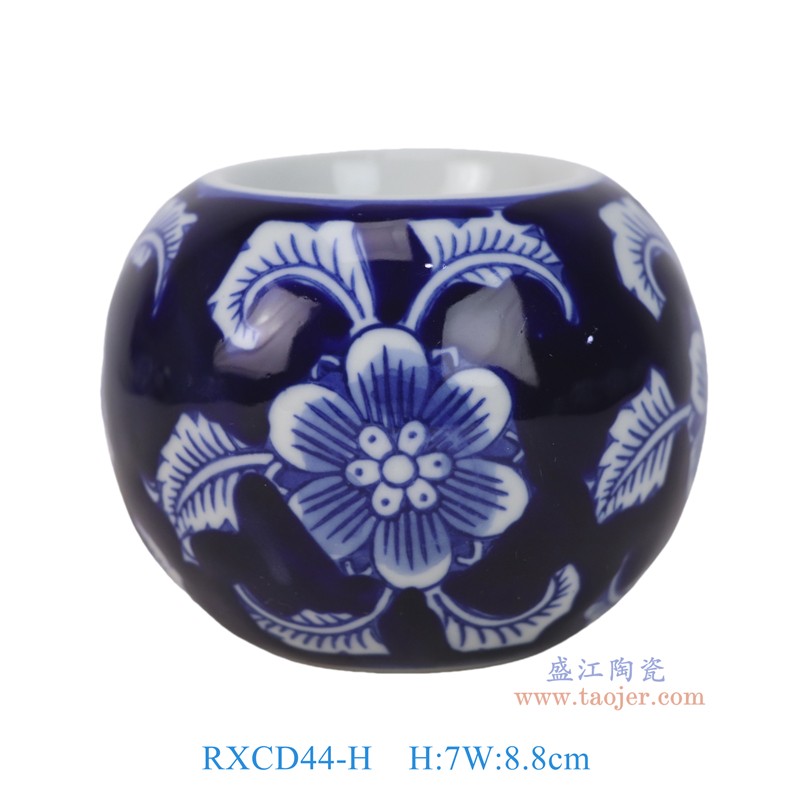 RXCD44-H青花花叶纹烛台