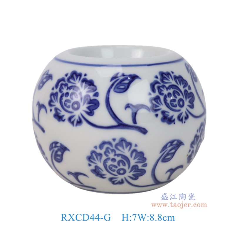 RXCD44-G青花花叶纹烛台