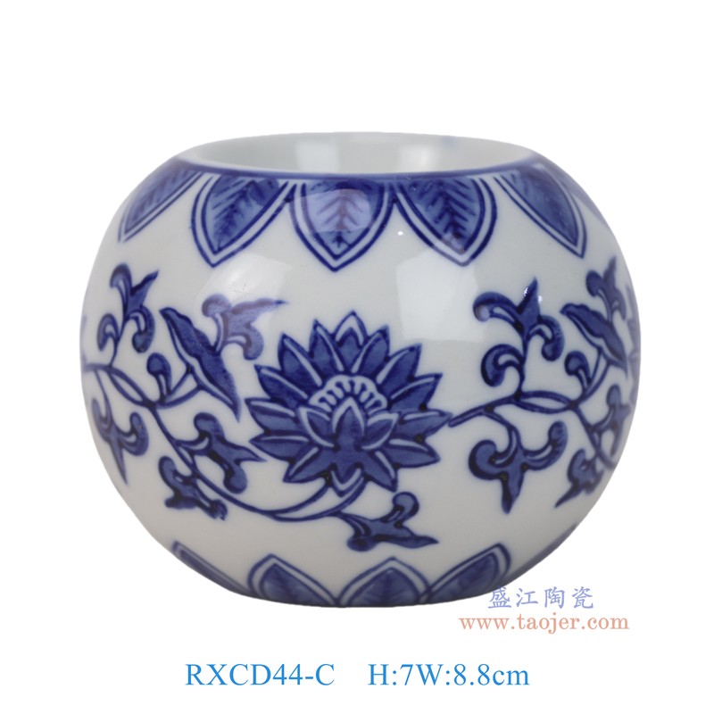 RXCD44-C青花花叶纹烛台
