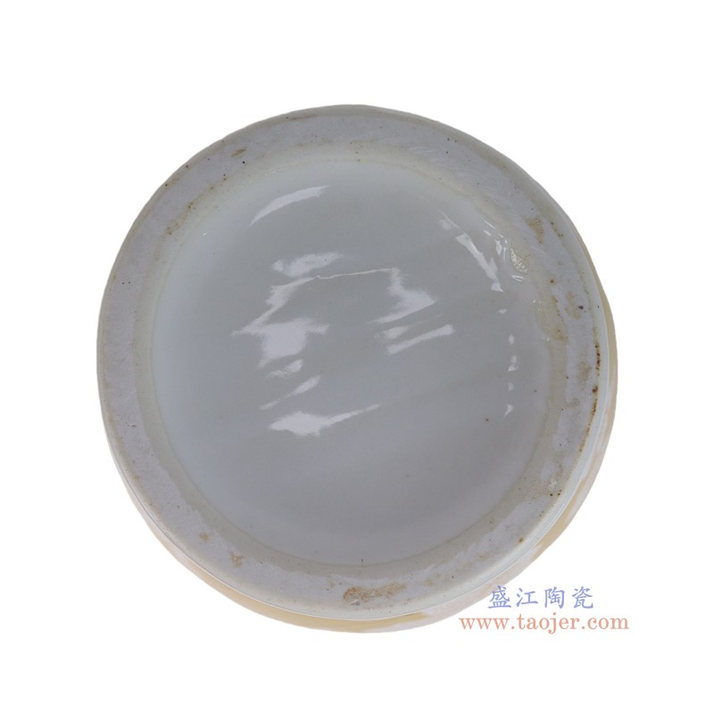 RXCD42-A黄底白花叶纹冬瓜瓶