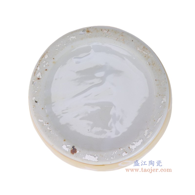 RXCD20-A黄底白花叶纹冬瓜瓶