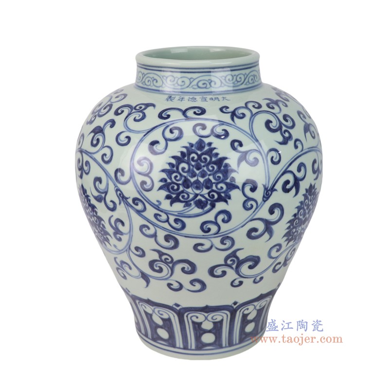 RXBA30-A青花缠枝莲大罐大肚瓶