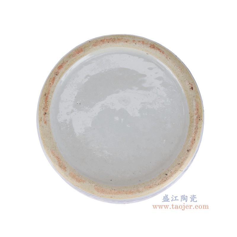 RZSI32-G青花喜字葡萄纹冬瓜罐 
