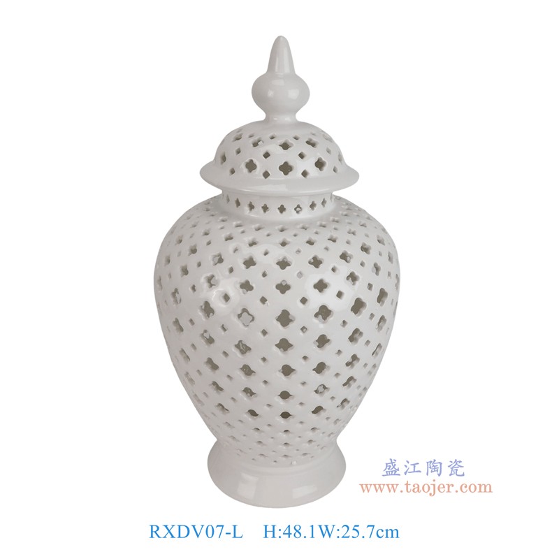 RXDV07白色镂空将军罐