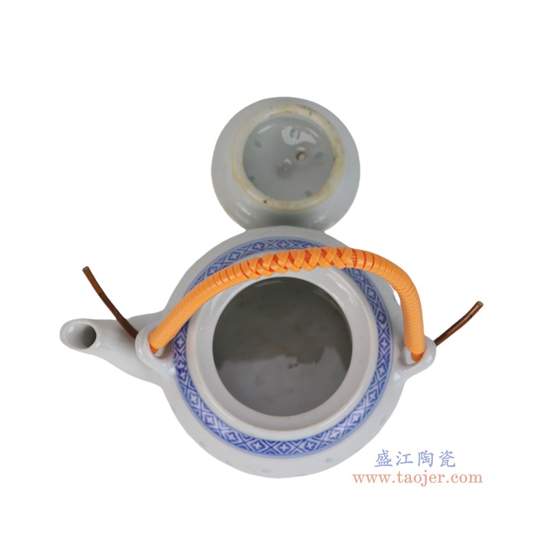 RZPV10-A 青花玲珑茶壶 