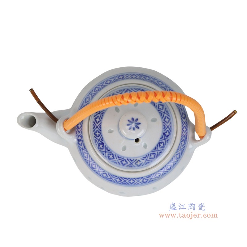 RZPV10-A 青花玲珑茶壶 