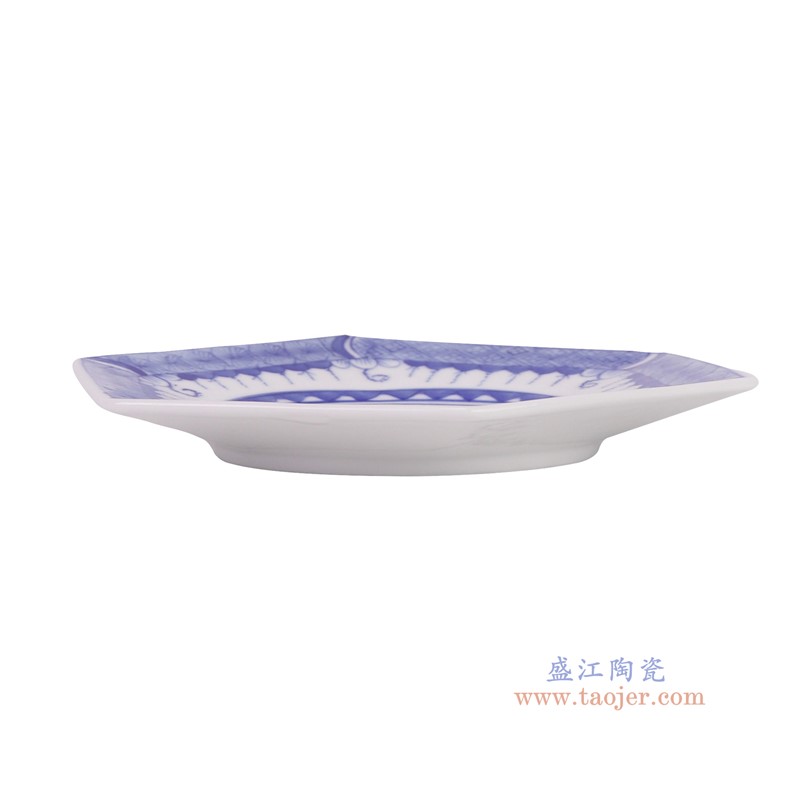 RYKB203-A-8inch 8英寸花叶纹八角盘