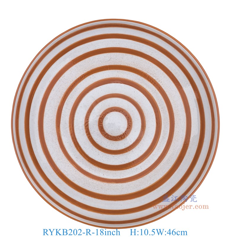 RYKB202-R  18英寸釉里红圆圈纹圆盘吗