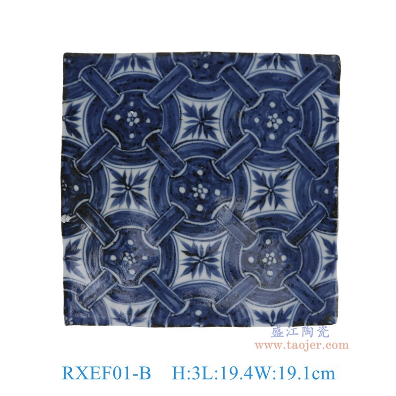 RXEF01-B青花竹纹方形瓷板瓷砖