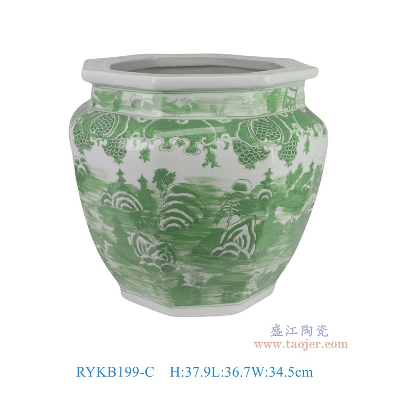 RYKB199-C绿色梧桐山水缸