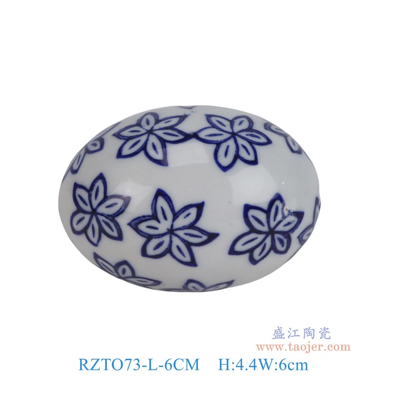 RZTO73-L-6CM6cm青花花叶纹蛋