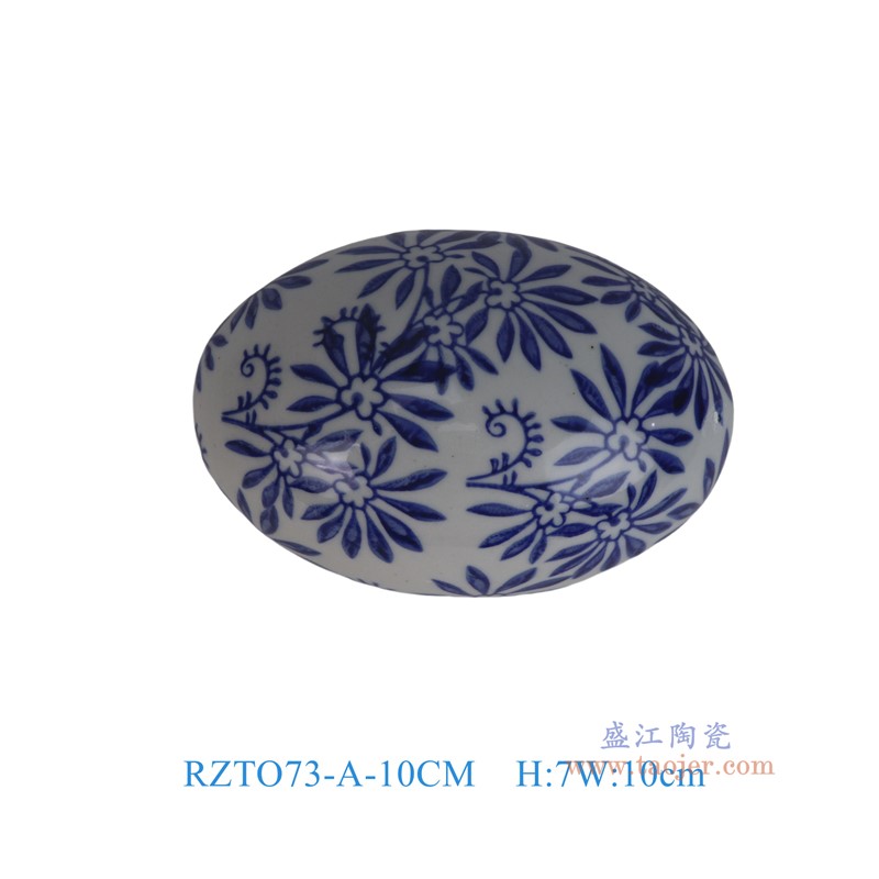 RZTO73-A-10CM10cm青花花叶纹蛋