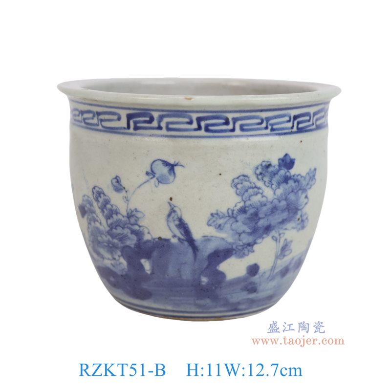 RZKT51-B青花花鸟小缸