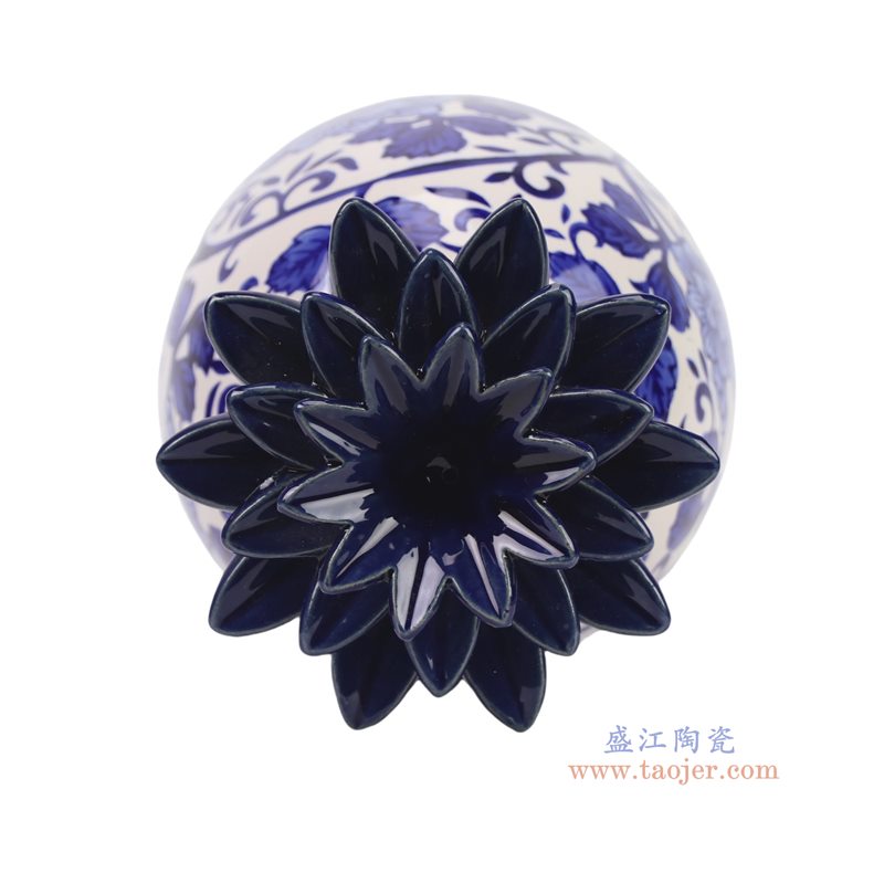 RXCE20-A   青花花叶纹菠萝雕塑