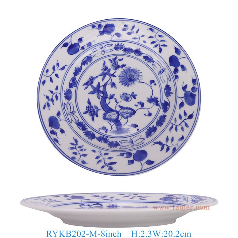 RYKB202-M-8INCH8英寸花叶纹圆盘