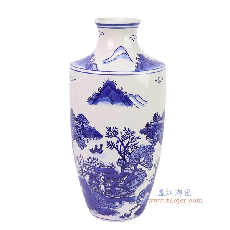 RXCE18-B   青花山水花瓶