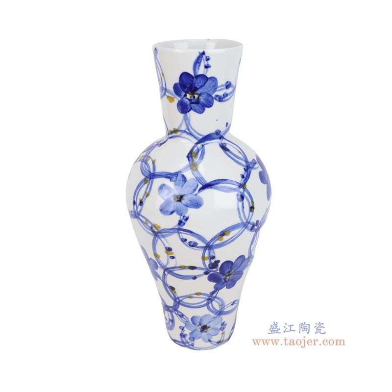 RZUF101-D   青花花叶纹花瓶