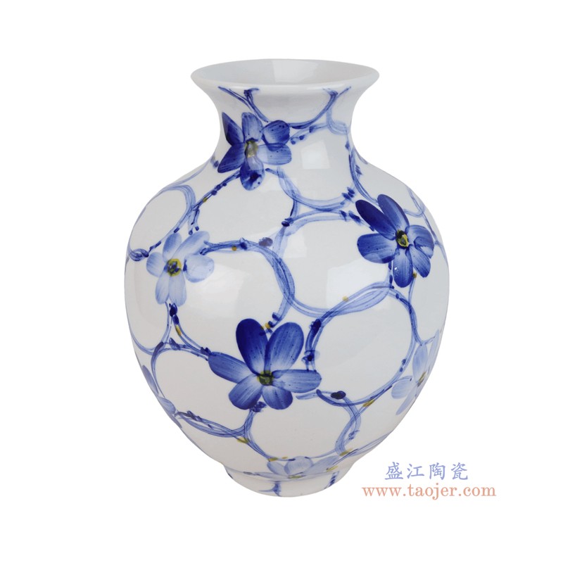 RZUF101-C   青花花叶纹花瓶