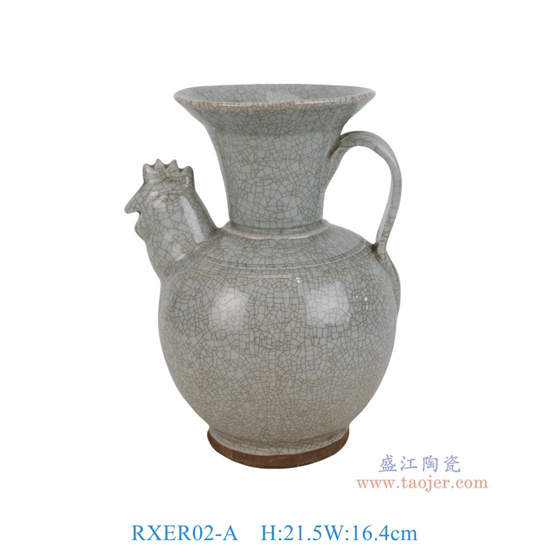 RXER02-A仿宋湖田窑开片鸡嘴手持壶