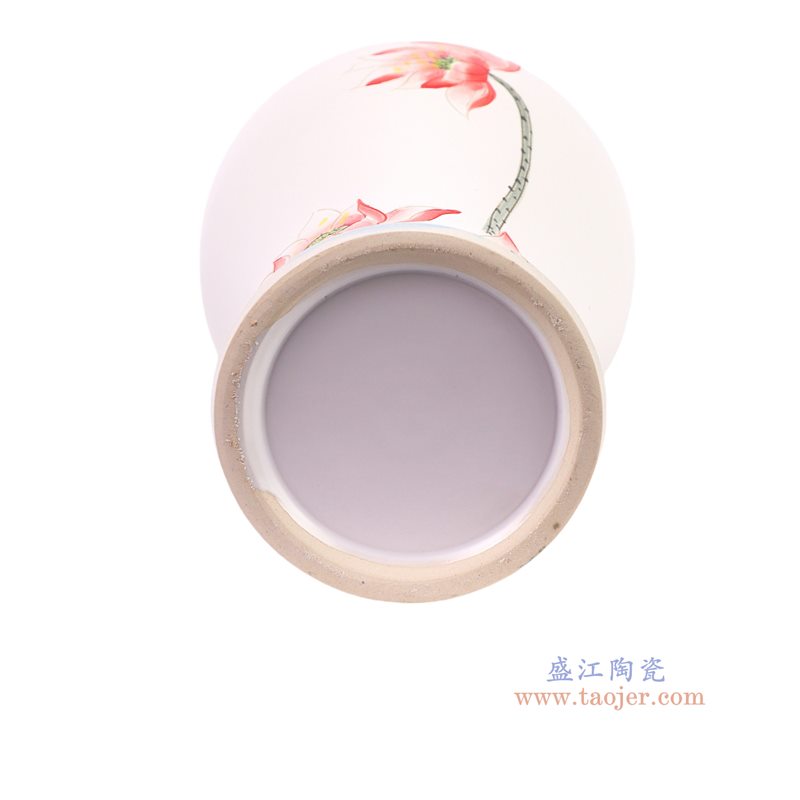RZJX13-A  新彩荷花鱼尾瓶