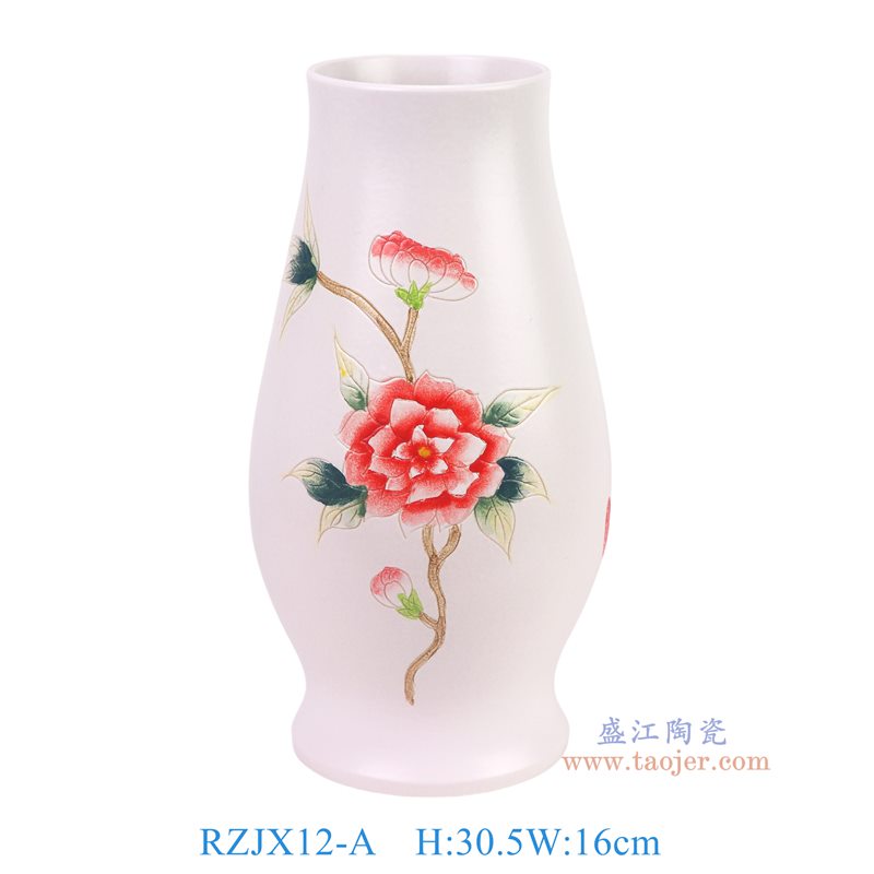 RZJX12-A   新彩花叶纹福桶瓶