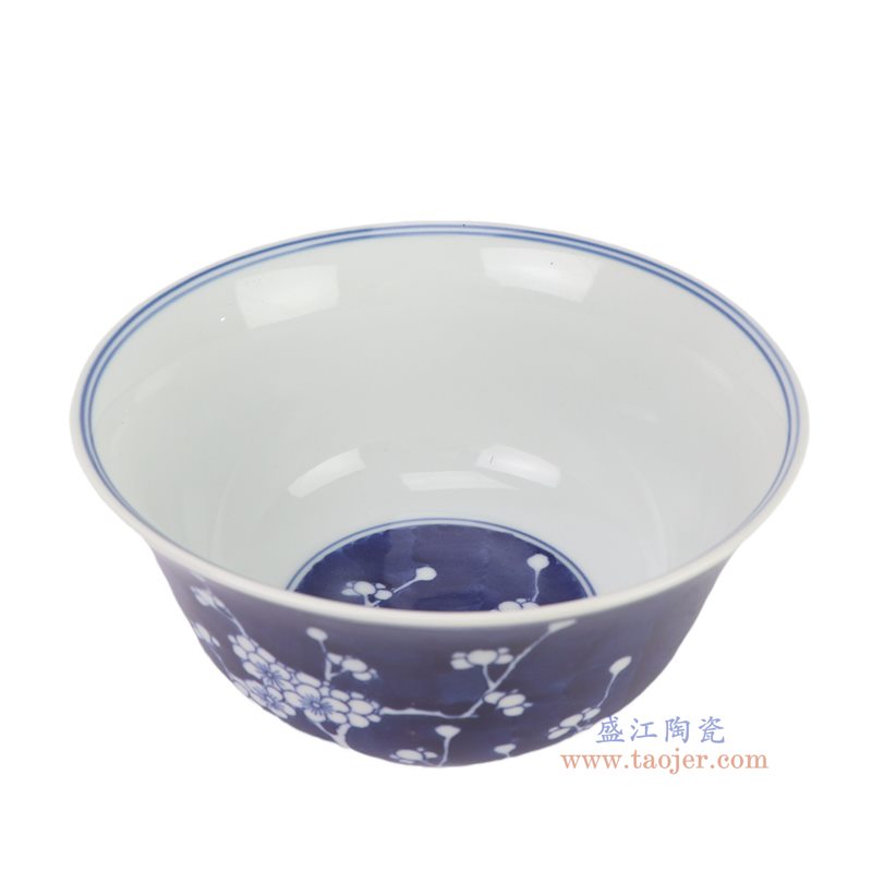 RXDR02-B   青花蓝底梅花冰梅4.5英寸碗
