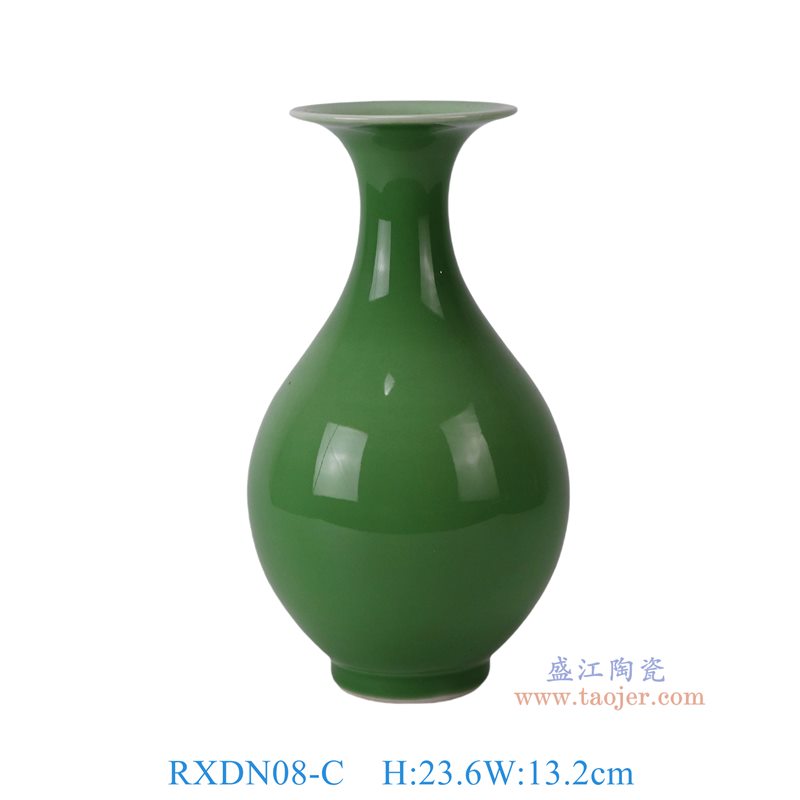 RXDN08-C  绿色玉壶春瓶