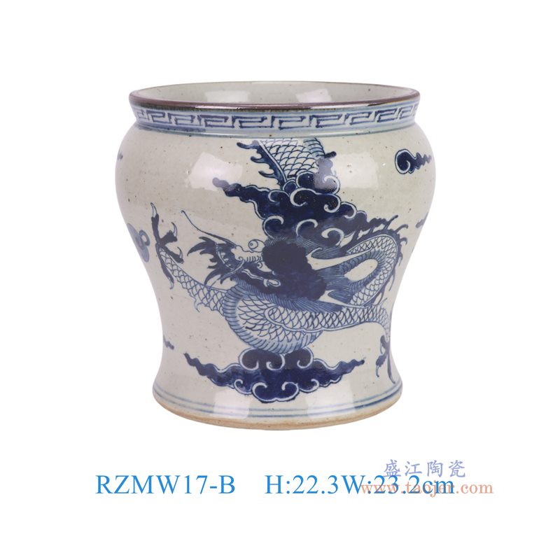 RZMW17-B青花龙纹香炉缸