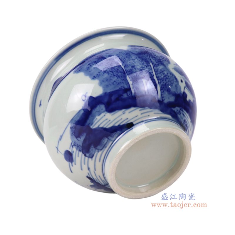 RZHC05-A 青花山水香炉水浅缸
