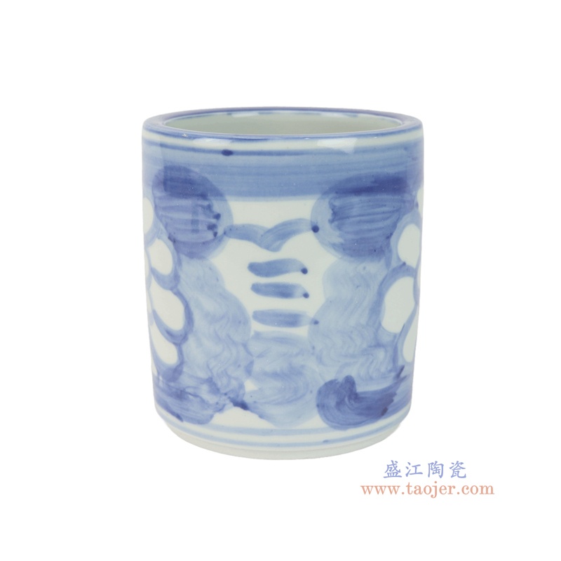 RZPI121-A 青花太阳花笔筒