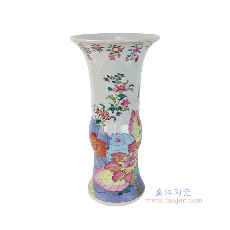 RZSY24-A 粉彩烟叶凤凰花鸟花菇