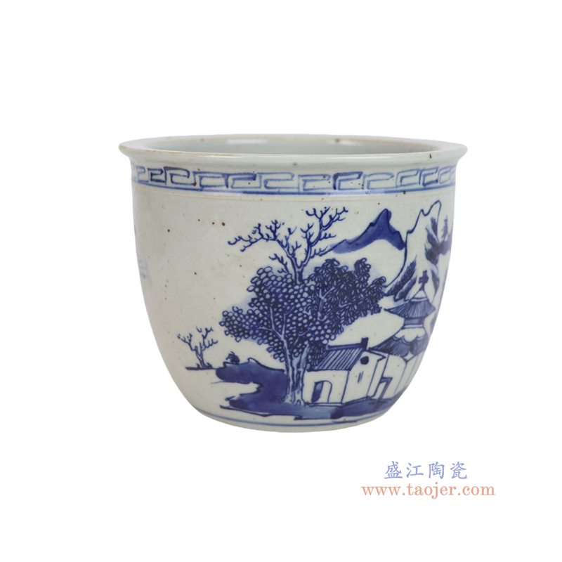 RZKT51-A青花梧桐山水小缸
